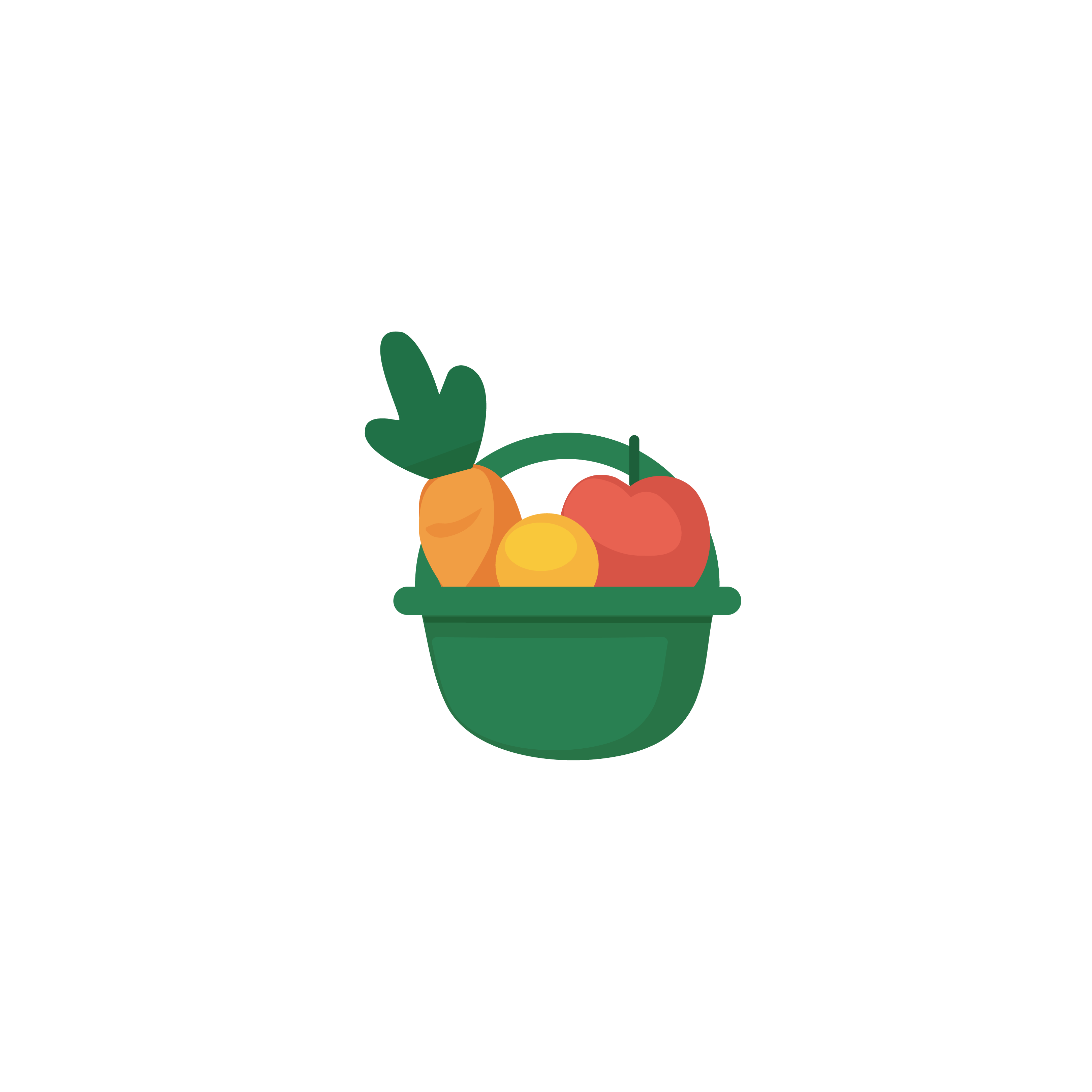 Basket with fresh produce